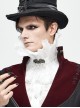 Gothic Style Light Pleated Braided Material Metal Buckle Gem Pendant Mesh Hem White Personalized Hard Mesh Collar