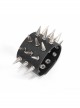 Punk Style Wild Wide Brim With Multiple Rows Of Metal Rivets Adjustable Black Leather Bracelet