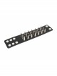 Punk Style Wild Wide Brim With Multiple Rows Of Metal Rivets Adjustable Black Leather Bracelet