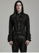 Gothic Style Personality Bat Lapel Exquisite Lace Ruffled Black Fake Two Piece Long Sleeves Tuxedo Coat