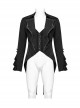 Gothic Style Personality Bat Lapel Exquisite Lace Ruffled Black Fake Two Piece Long Sleeves Tuxedo Coat