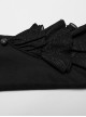 Gothic Style Personality Bat Lapel Exquisite Lace Ruffled Black Fake Two Piece Long Sleeves Tuxedo Coat