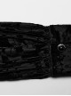 Gothic Style Elegant Stand Collar Gorgeous Velvet Floral Pattern Vintage Black Long Sleeves Slim Fit Shirt