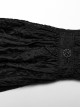 Gothic Style Elegant Stand Collar Gorgeous Floral Embroidery Vintage Button Black Long Sleeves Shirt