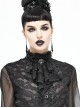Gothic Style Sexy Lace Mesh Front Center Diamond Pendant Decoration Black Women's Collar