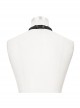 Gothic Style Sexy Lace Mesh Front Center Diamond Pendant Decoration Black Women's Collar