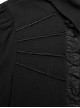 Gothic Style Elegant Lapel Exquisite Ruffle Placket Velvet Webbing Retro Frame Button Black Long Sleeves Shirt