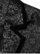 Gothic Style Vintage Lapel Jacquard Splicing Velvet Luxury Gem Buttons Gorgeous Black Gentleman Vest