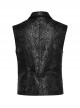 Gothic Style Vintage Lapel Jacquard Splicing Velvet Luxury Gem Buttons Gorgeous Black Gentleman Vest