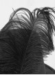 Gothic Style Exquisite Mesh Lace Ribbon Three Dimensional Flower Feather Decoration Black Mid High Hat