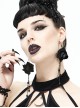 Gothic Style Exquisite Glass Pendant With Three-Dimensional Rose Black Ladies Sexy Long Earrings