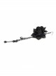 Gothic Style Exquisite Glass Pendant With Three-Dimensional Rose Black Ladies Sexy Long Earrings