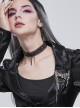 Punk Style Spike Pendant Metal Skull Chain White Brooch