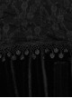 Gothic Style Unique Bat Collar Gorgeous Lace Appliques Splicing Retro Velvet Mysterious Black Cloak
