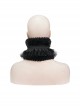 Gothic Style Soft Grain Plush With Detachable Lace Tie Black Velvet Scarf