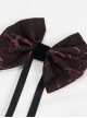Gothic Style Handsome Flocking Crack Adjustable Red Bow Tie
