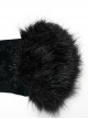 Gothic Style Plush Splicing Exquisite Woven Button Black Velvet Dark Pattern Retro Dark Green Slim Short Coat