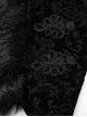 Gothic Style Exquisite Embossed Velvet Gorgeous Plush Splicing Vintage Black Long Sleeves Short Cost