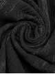 Gothic Style V Neck Ruffled Decoration Tie Dyed Jacquard Weave Black Long Lantern Sleeves Loose Shirt