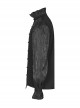 Gothic Style Elegant Ruffle Stand Collar Lace Pleated Woven Applique Vintage Black Long Sleeves Shirt