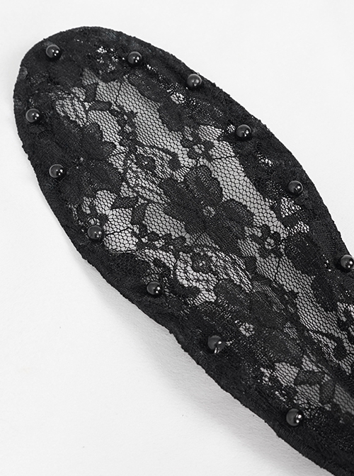 Gothic Style Sexy Lace Mysterious Rabbit Ears Half Covered Black Veil