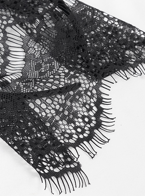 Gothic Style Sexy Lace Mysterious Rabbit Ears Half Covered Black Veil
