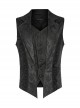 Gothic Style Elegant Lapel Exquisite Lace Ruffle Placket Jacquard Dark Pattern Black Fake Two Piece Vest