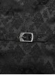 Gothic Style Elegant Lapel Exquisite Lace Ruffle Placket Jacquard Dark Pattern Black Fake Two Piece Vest