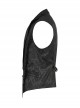 Gothic Style Elegant Lapel Exquisite Lace Ruffle Placket Jacquard Dark Pattern Black Fake Two Piece Vest