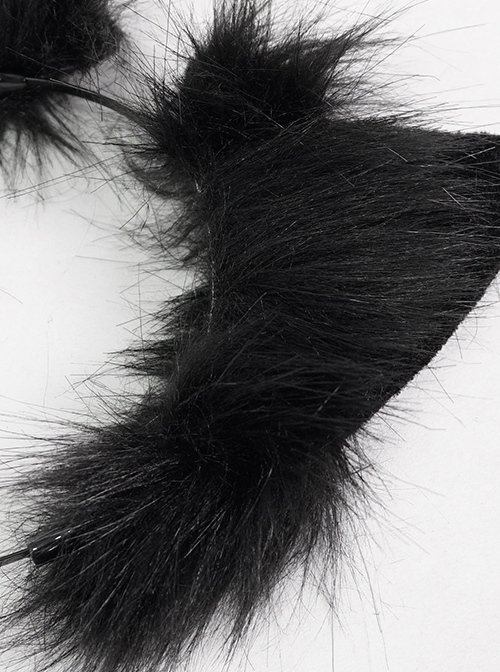 Gothic Style Sexy Plush Cute Cat Ears Black Personality Female Headdress