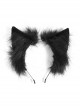 Gothic Style Sexy Plush Cute Cat Ears Black Personality Female Headdress