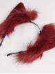 Gothic Style Sexy Plush Cute Cat Ears Red Personality Female Headdress