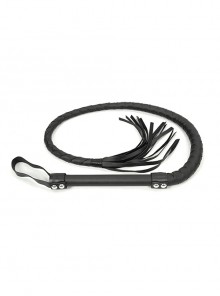 Gothic Style Sexy Imitation Leather Metal Handle Black SM Whip