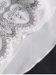 Gothic Style Exquisite Black Lace Embroidered Chiffon Layered Ruffles White Three Dimensional Collar