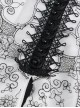 Gothic Style Exquisite Black Lace Embroidered Chiffon Layered Ruffles White Three Dimensional Collar