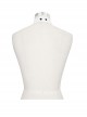 Gothic Style Exquisite Black Lace Embroidered Chiffon Layered Ruffles White Three Dimensional Collar