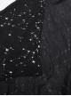 Gothic Style Unique Shining White Constellation Print Comfortable Cotton Light Flowing Black Shawl