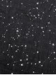 Gothic Style Unique Shining White Constellation Print Comfortable Cotton Light Flowing Black Shawl