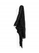 Gothic Style Unique Shining White Constellation Print Comfortable Cotton Light Flowing Black Shawl