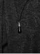 Gothic Style Pointed Lapel Crystal Pendant Decoration Mysterious Lace Applique Black Chiffon Long Cape