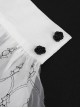 Gothic Style Exquisite Black Embroidered Lace Adjustable Chiffon Layered Ruffles White Oversleeves
