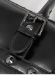 Punk Style Simple Metal Rivet Decoration With Skull Zipper Pattern Black Everyday Leather Bag