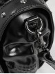 Punk Style Simple Metal Rivet Decoration With Skull Zipper Pattern Black Everyday Leather Bag