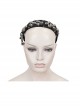 Gothic Style Personalized Metal Skull Braided Rope Retro Glossy Striped Black Braided Headband