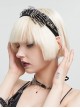 Punk Style Personality Asymmetrical Skull Ghost Claw Black Glossy Striped Halloween Headband