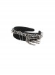 Punk Style Personality Asymmetrical Skull Ghost Claw Black Glossy Striped Halloween Headband
