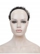 Punk Style Personality Asymmetrical Skull Ghost Claw Black Glossy Striped Halloween Headband