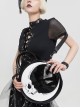 Punk Style Fashion 3D Moon Skull Print Black Devil Backpack
