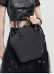 Gothic Style Personalized Five Pointed Star Embossed Shoulder Strap Black Shoulder Strap Crossbody Bag