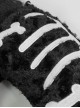 Gothic Style Personalized Plush Unicorn White Skull Pattern Black Fashion Shoulder Strap Handbag
